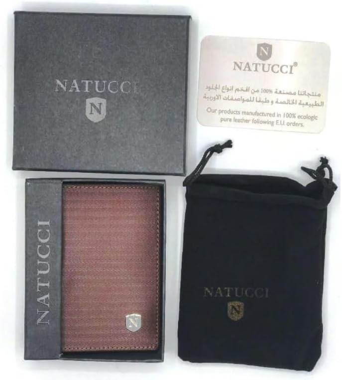 Natucci Brown Leather Credit Card Wallet - NTW1704 - Image 4
